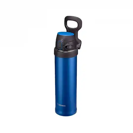 ZOJIRUSHI Flip-and-Go Stainless Mug - Cobalt Blue 16oz / 0.48L (SM-QHE48-AK)