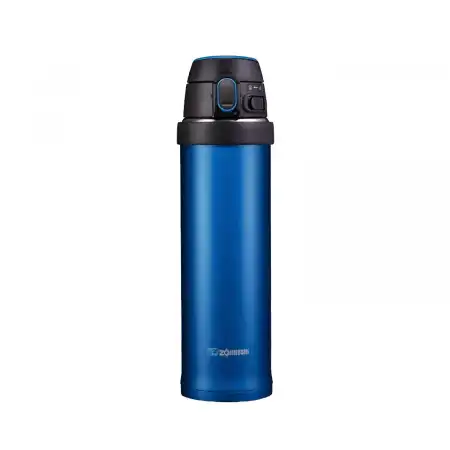 ZOJIRUSHI Flip-and-Go Stainless Mug - Cobalt Blue 16oz / 0.48L (SM-QHE48-AK)
