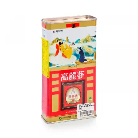 韩国天寿参 高丽参 (红参) 6年根-地40 (2两) 75g