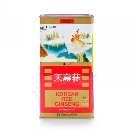 韩国天寿参 高丽参 (红参) 6年根-良40 (2两) 75g