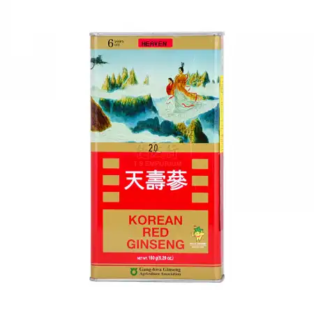 韩国天寿参 高丽参 (红参) 6年根-天20 (4两) 150g
