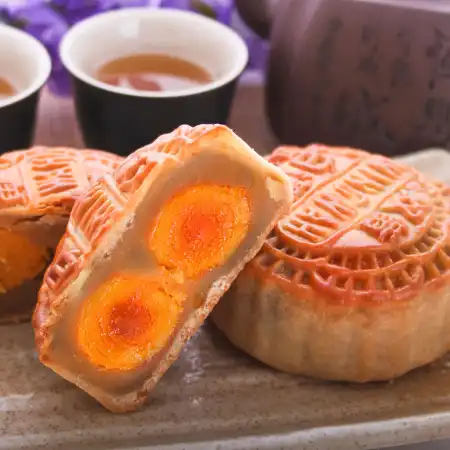 香港荣华 双黄白莲蓉月饼 独享装 一枚入/185g