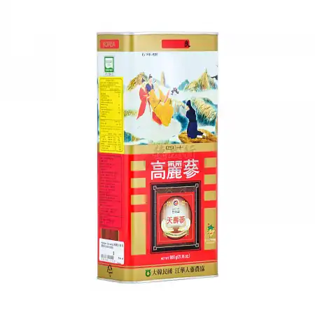 韩国天寿参 高丽参 (红参) 6年根-良40 (16两) 600g