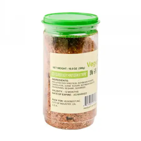 VEGEBEST Vegan & Vegetarian Food Textured Soybean Strips, Seaweed 300g