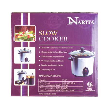 NARITA 【Low Price Guarantee】Ceramic Mini Slow Cooker Digital