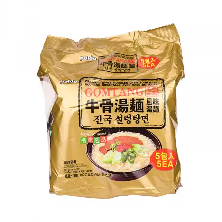 韩国PALDO八道 名家牛骨汤面 5包入/510g