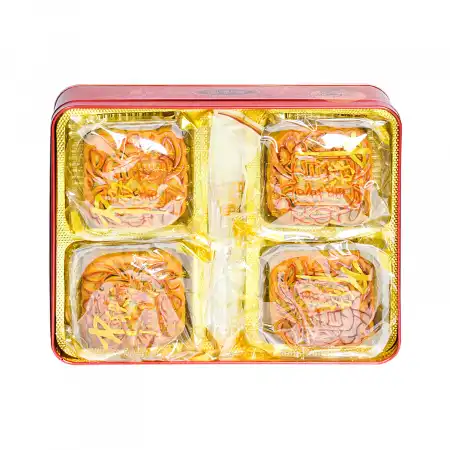 脆香园 蛋黄白莲蓉月饼 4pcs/740g