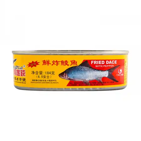 鹰金钱鲜炸鲮鱼辣味184g/6.5oz - 美国德成行