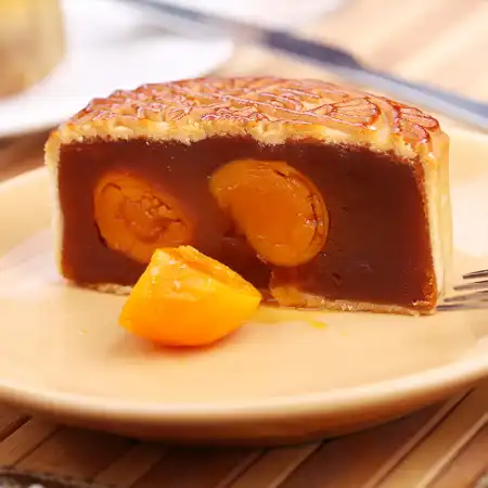 GUANGZHOU RESTAURANT Pure Red Lotus Seed Paste Mooncake (2 Yolks) 4pcs/720g (M805)