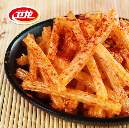 WEILONG Mini La Tiao, Gluten Strips - Hot & Spicy 360g