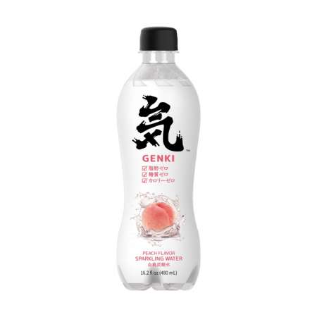 GENKI FOREST Sparkling Water Peach Flavor 480ml - Tak Shing Hong