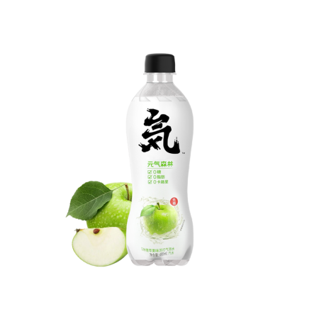 GENKI FOREST Sparkling Water Green Apple Flavor 480ml - Tak Shing Hong