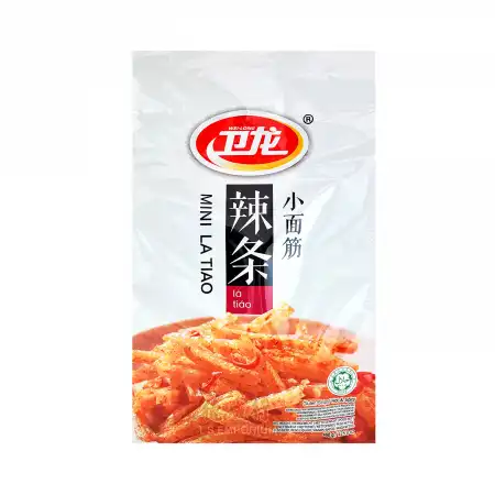 WEILONG Mini La Tiao, Gluten Strips - Hot & Spicy 360g