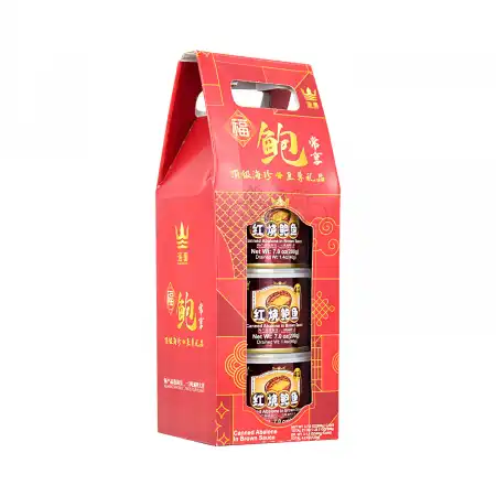 海皇 红烧鲍鱼 三罐装礼盒 600g