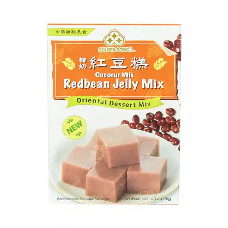 GOLDEN COINS Coconut Milk Redbean Jelly Mix Powder 178g/6.3oz