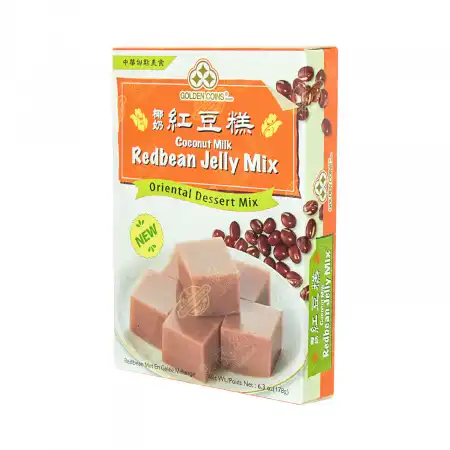 GOLDEN COINS Coconut Milk Redbean Jelly Mix Powder 178g/6.3oz
