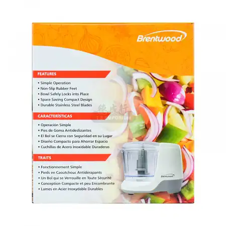 BRENTWOOD 迷你电动食品搅碎机 白色 1.5cup. MC-109W