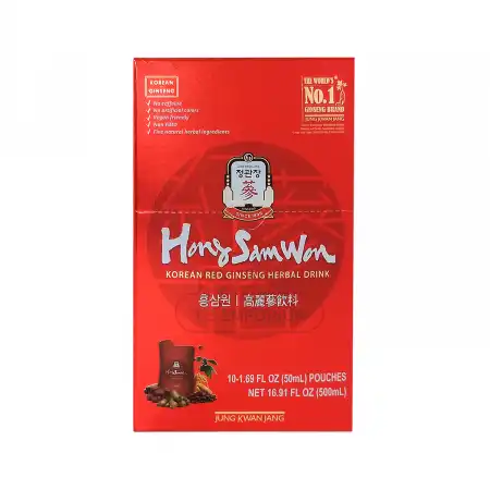 韩国正官庄 高丽参能量饮料 10袋入/500ml