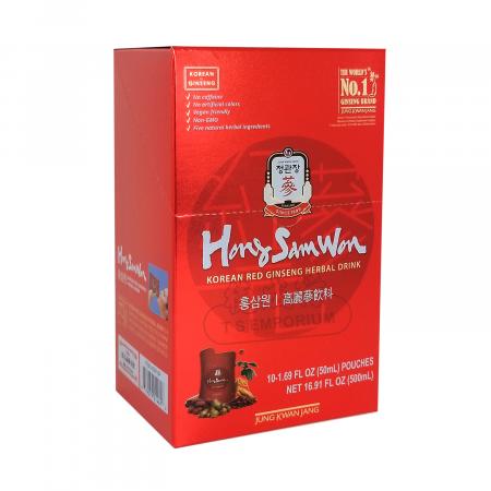 KRG Cheong Kwan Jang, Korean Red Ginseng Drink, 10 Pouches