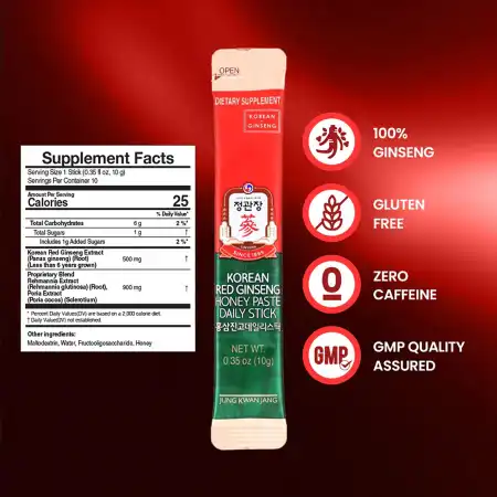 韩国正官庄 高丽红参蜂蜜膏 30条入/300g