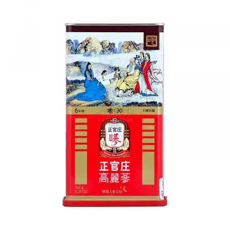 韩国正官庄 高丽参 (红参) 6年根-地30 (4两) 150g