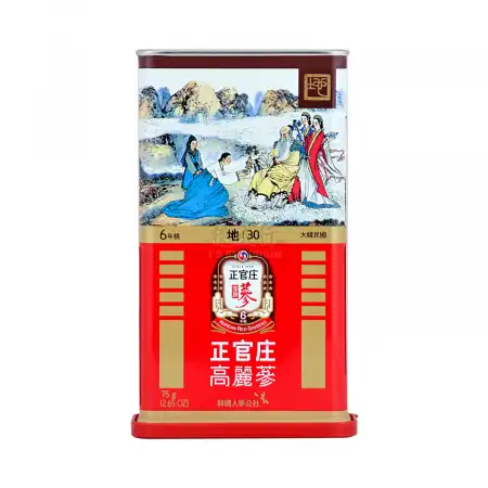 韩国正官庄 高丽参 (红参) 6年根-地30 (2两) 75g