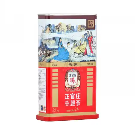 韩国正官庄 高丽参 (红参) 6年根-地30 (2两) 75g