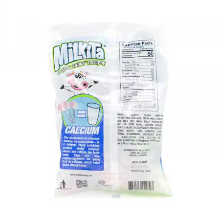 Milkita 多口味牛奶棒棒糖 15pcs/172.5g