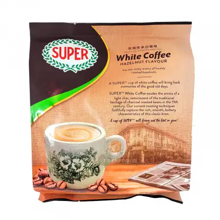 SUPER 三合一 速溶炭烧传承白咖啡 榛果风味 15包入/495g