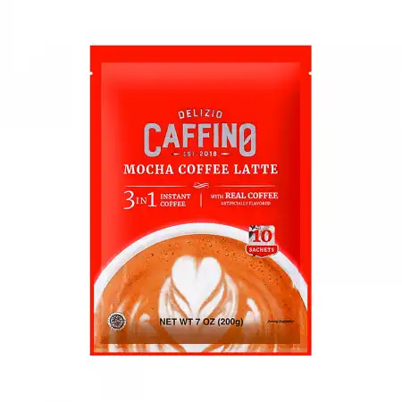 印尼DELIZIO CAFFINO 速溶三合一摩卡拿铁咖啡 10pcs/200g