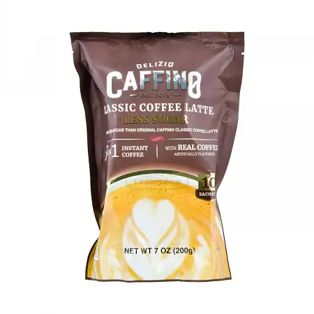 印尼DELIZIO CAFFINO 速溶三合一经典拿铁咖啡 减糖 10pcs/200g
