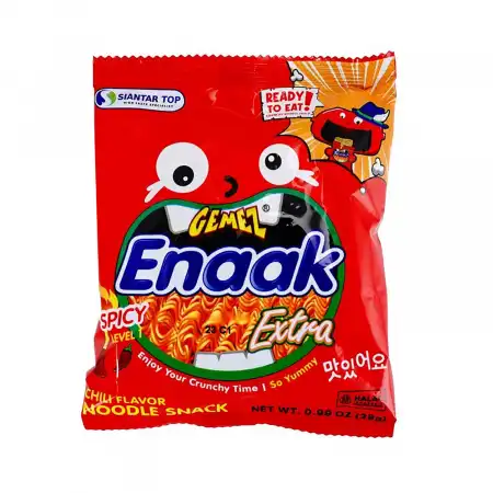 印尼GEMEZ 即食小鸡面/干脆面 辣椒味 28g【干脆泡面天花板】