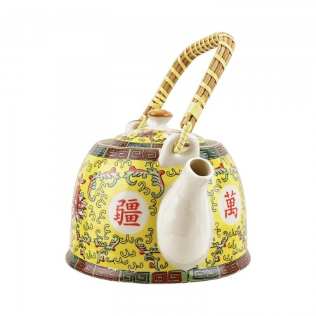 高级日式陶瓷茶壶(万寿无疆) - 美国德成行
