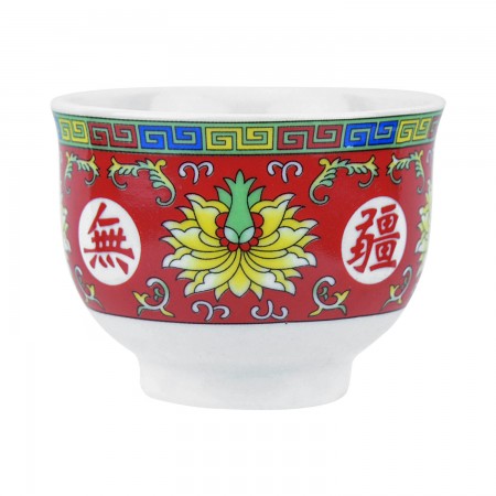 陶瓷茶杯(万寿无疆/红) 2.75