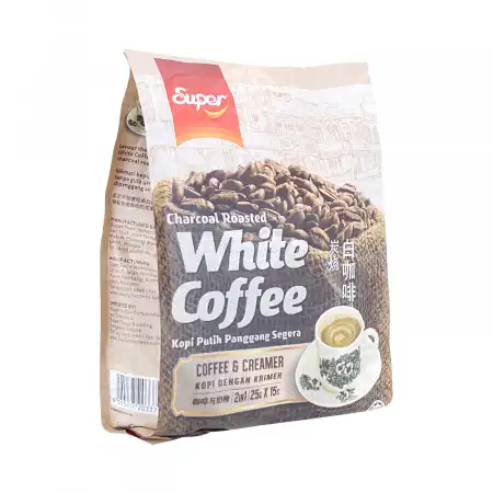 SUPER 二合一即溶炭烧白咖啡 15包入/375g