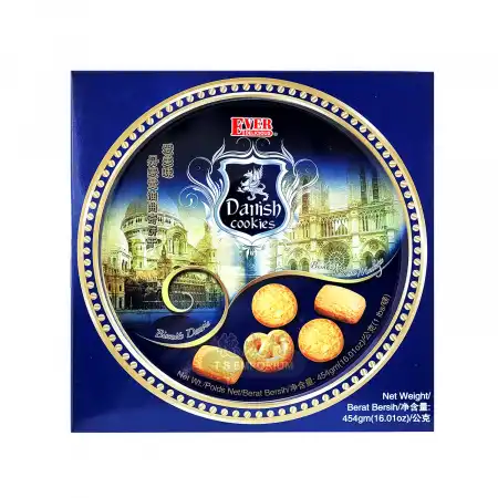 EVER DELICIOUS Danish Cookies, Blue 454g