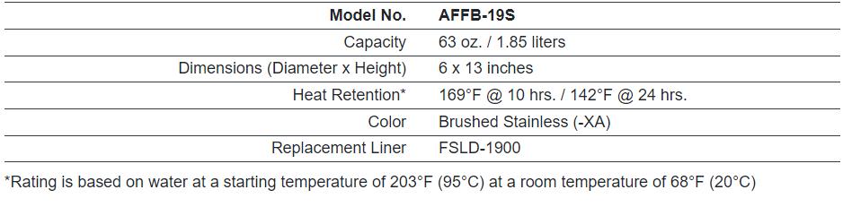 ZOJIRUSHI Premium Thermal Carafe - Brushed Stainless 1.85L AFFB-19S - Tak  Shing Hong